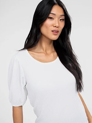 3/4-sleeve semi-fitted t-shirt