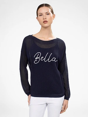 Long-sleeve loose sweater
