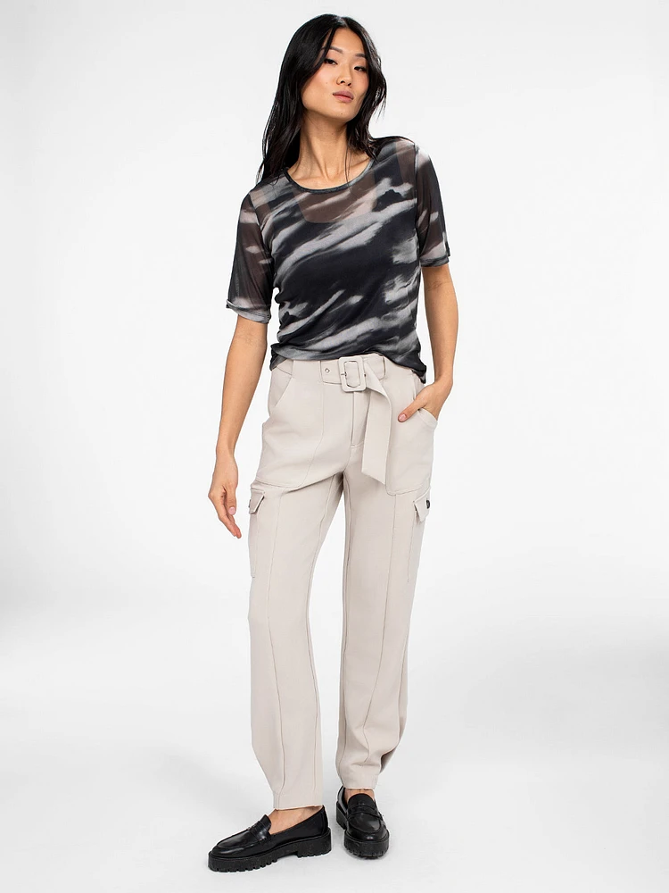 3/4-sleeve fitted t-shirt