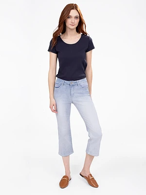 Semi-flared ankle jeans