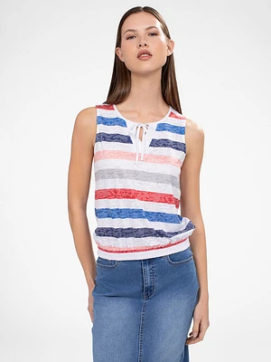 Semi-fitted tank top