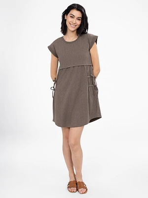 Flared midi knit dress
