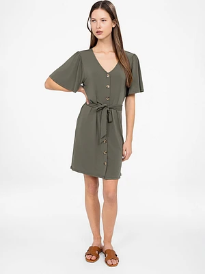 Short straight knit dress