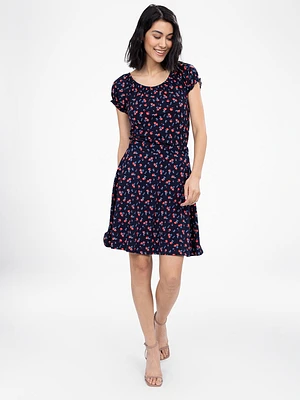 Jupe midi évasée en tricot
