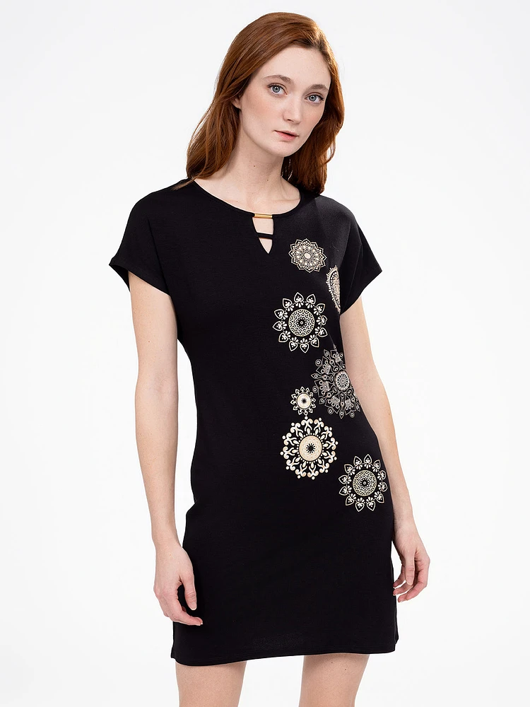 Short straight knit dress