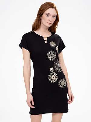Short straight knit dress