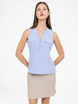 Semi-fitted tank top
