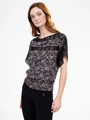 Blouse ample à manches courtes