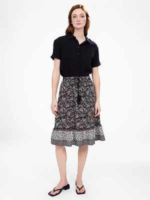Mid-calf flared skirt
