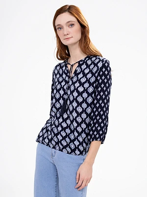 Blouse ample à manches 3/4