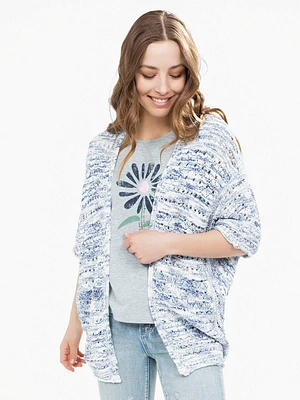 Chunky Marled Knit Cardigan