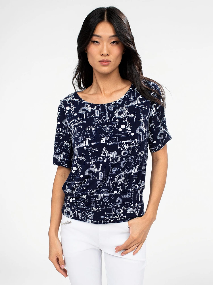 Short-sleeve semi-fitted t-shirt