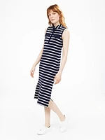 Midi straight knit dress