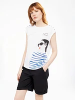 Short-sleeve semi-fitted t-shirt