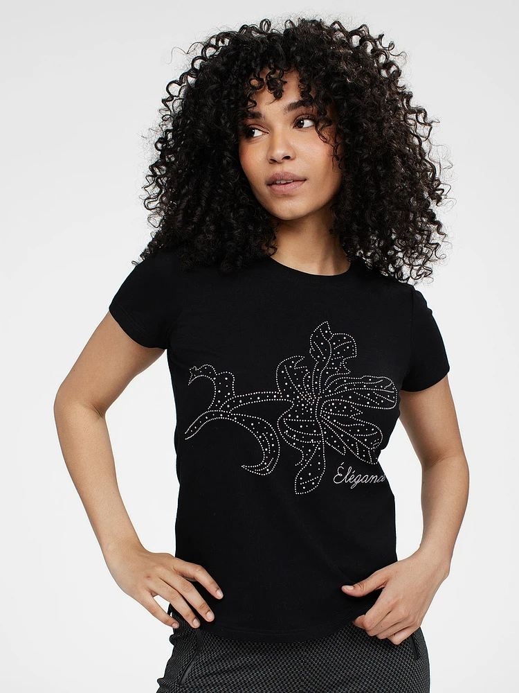T-shirt semi-ajusté à manches courtes