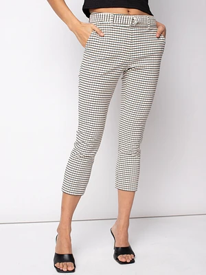 Straight fitted pull-on capri