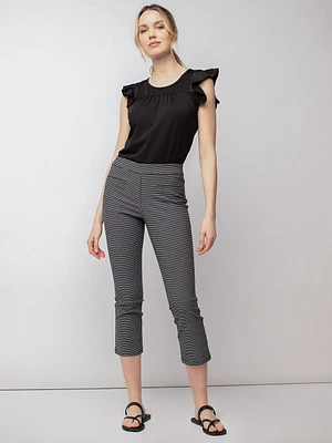 Straight fitted pull-on capri