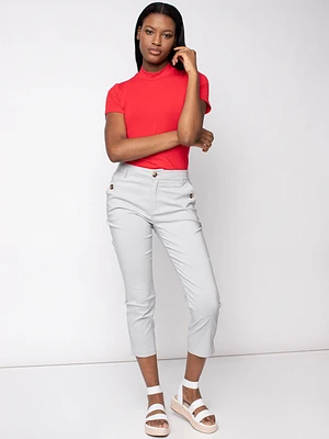 Straight fitted capri