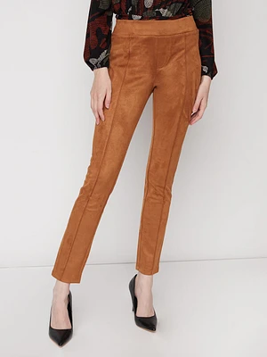 Skinny faux-suede pant
