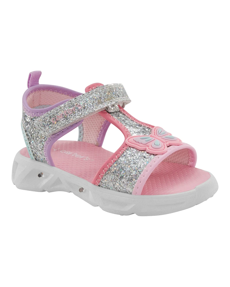 Toddler Glitter Light Up Sandals
