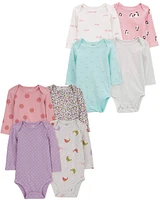 Baby 8-Pack Long-Sleeve Bodysuits