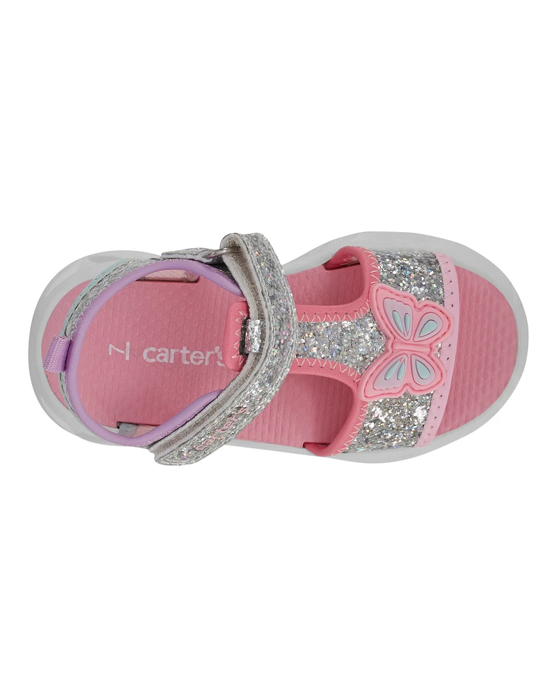 Toddler Glitter Light Up Sandals