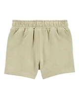 Baby Pull-On French Terry Shorts - Olive