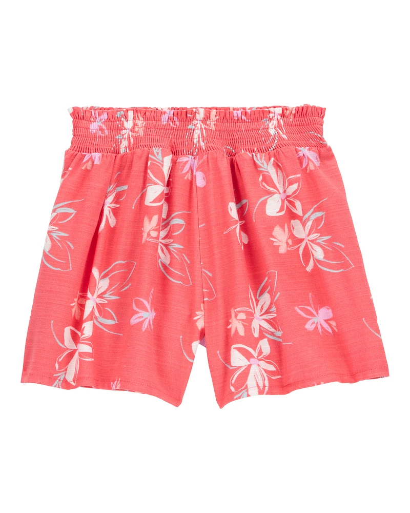 Kid Floral Flowy Pull-On Shorts