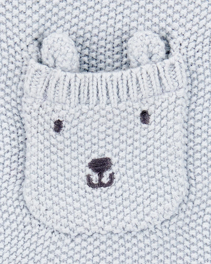 Baby Solid Cotton Romper - Blue