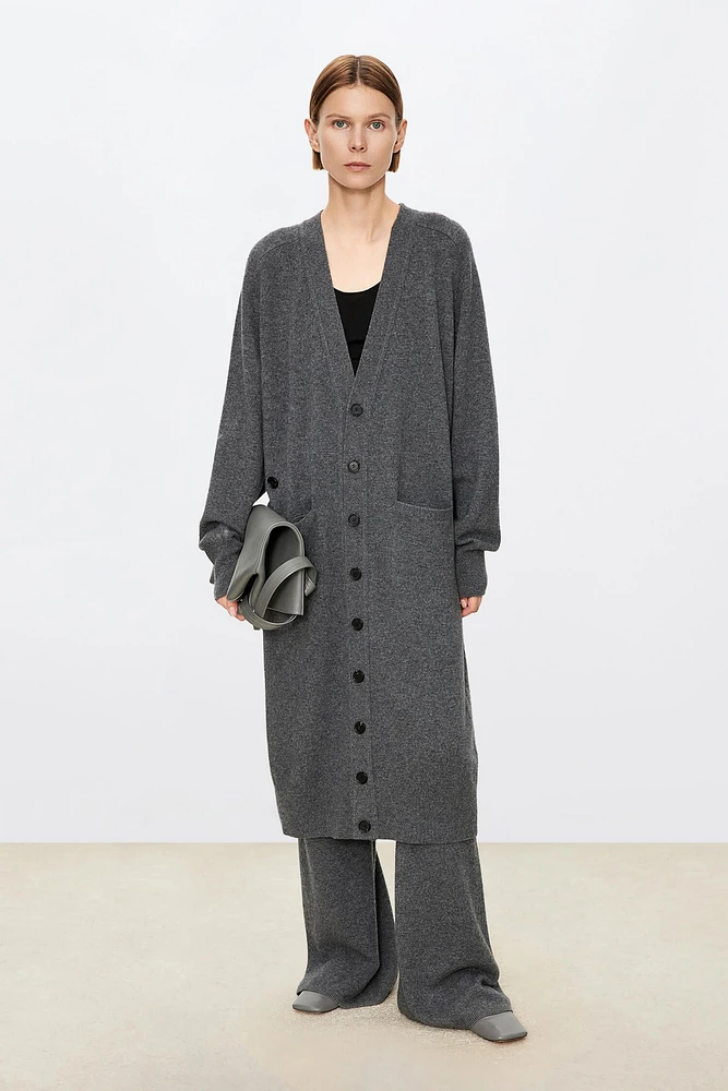 Cashmere Multi-Wear Asymmetric Long Cardigan