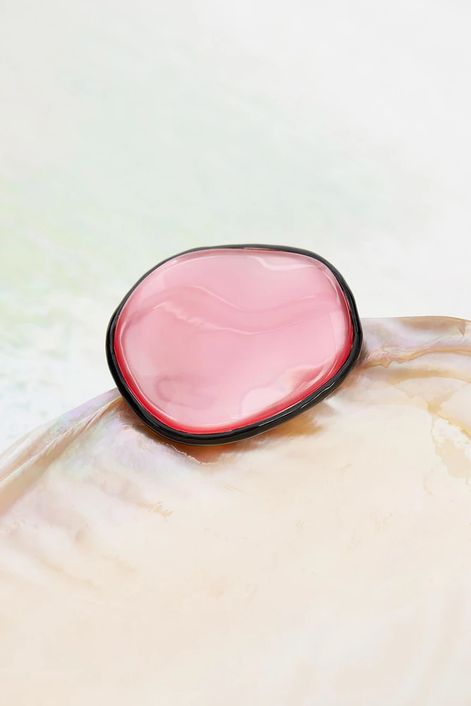 Crystal Resin + Platinum-plated Brooch