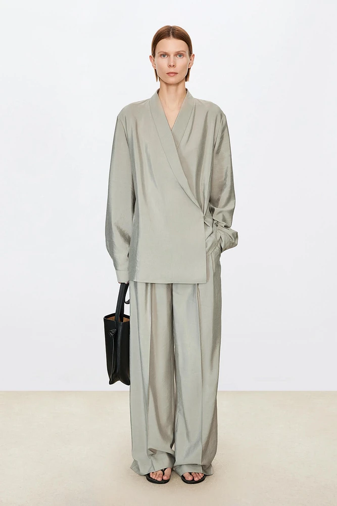 Drysilk Relaxed Asymmetric Placket Shirt