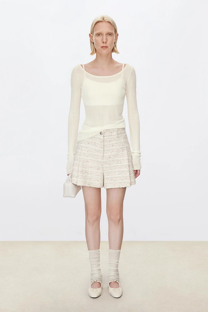 French LESAGE Pleated Skirt Pants
