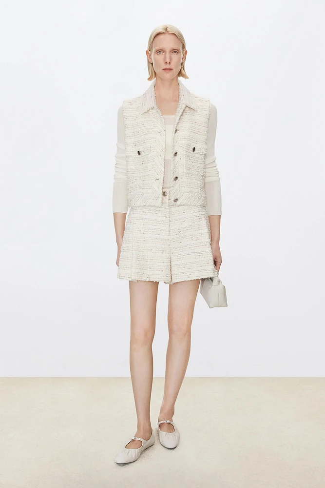 French LESAGE Tweed Collar Vest