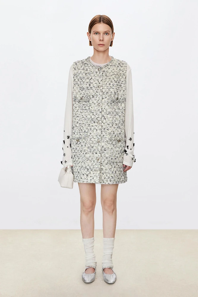 French LESAGE Tweed Vest Style Sleeveless Dress