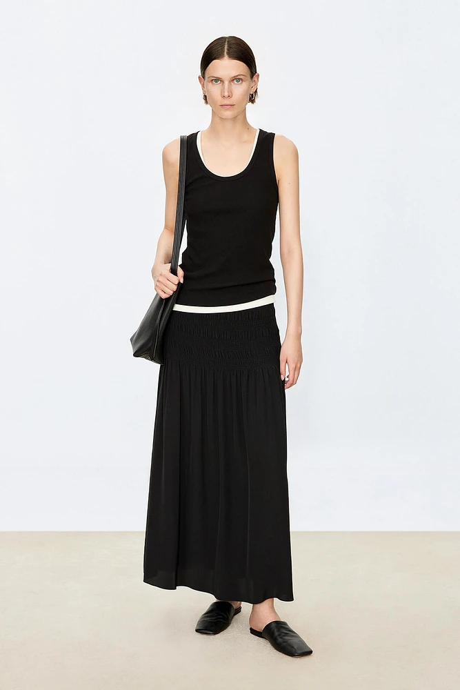 Heavyweight Double-crepe Silk Skirt