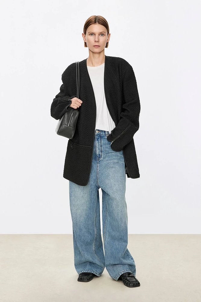 Italian BONOTTO Wool Tweed T-Coat