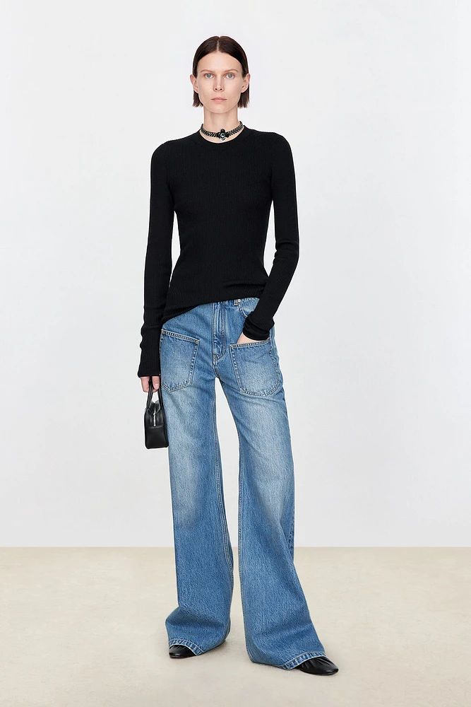 Italian Denim Flare Jeans