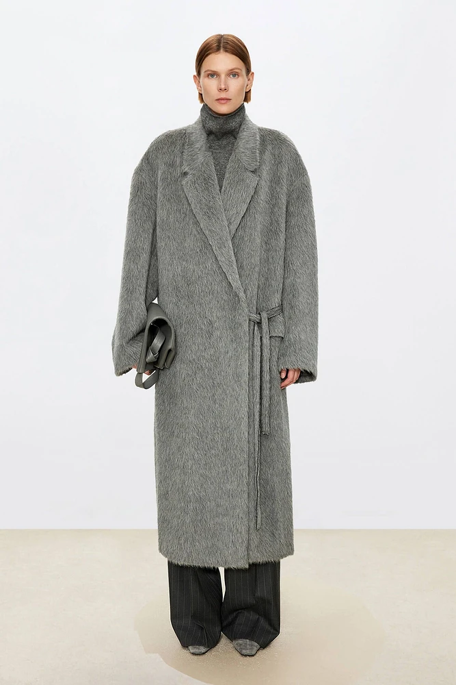 Italian Long-haired ALPACA Wool Coat