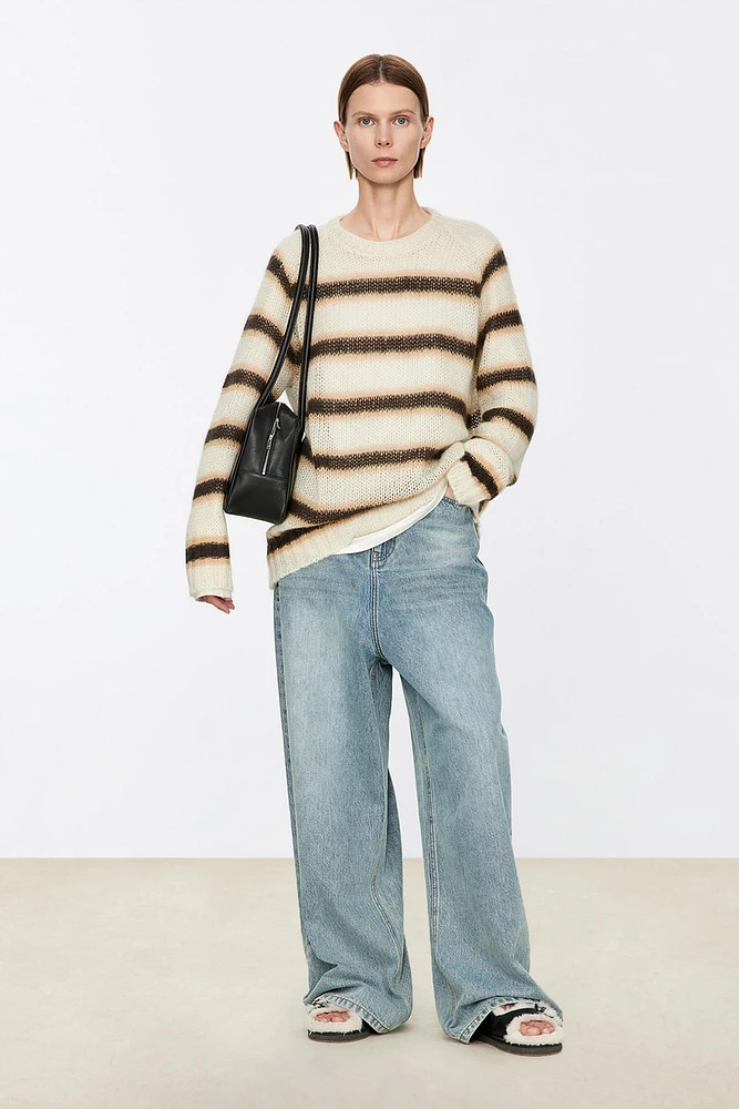 Italian Mohair Striped Sweater