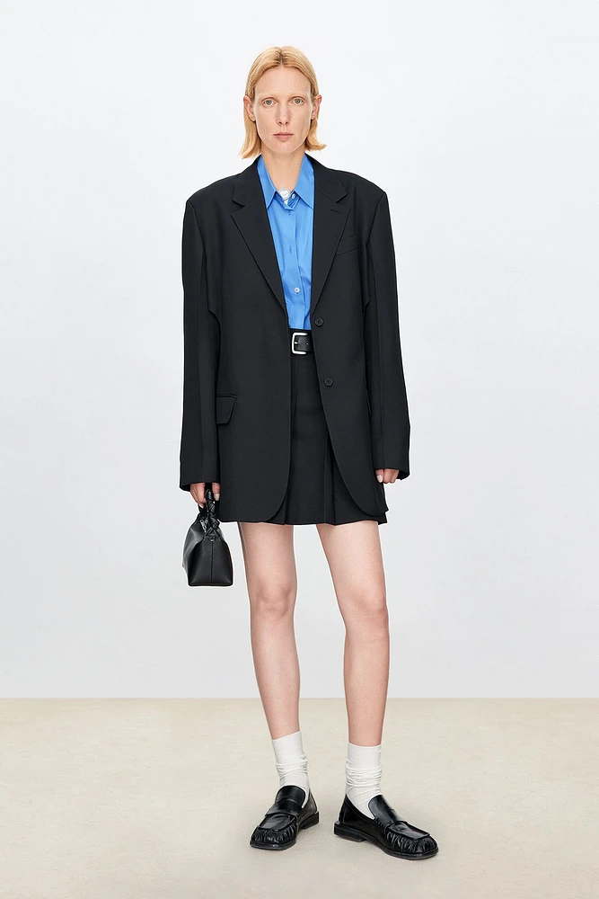 Italian Wool Cut-Out Waist Blazer