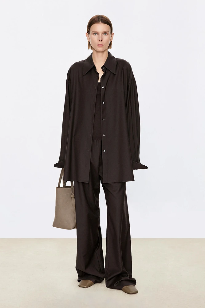 Italian Wool Flannel Trousers