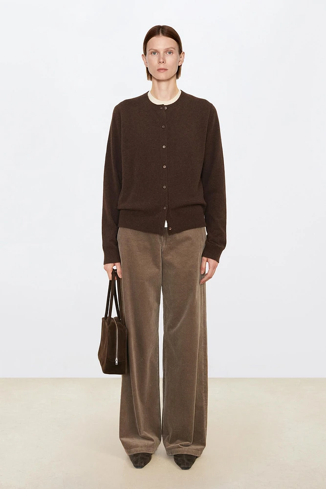 Japanese High-Stretch Corduroy Straight-Leg Trousers