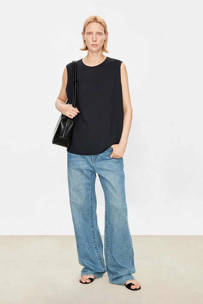 Japanese Triacetate Sleeveless Tank Top