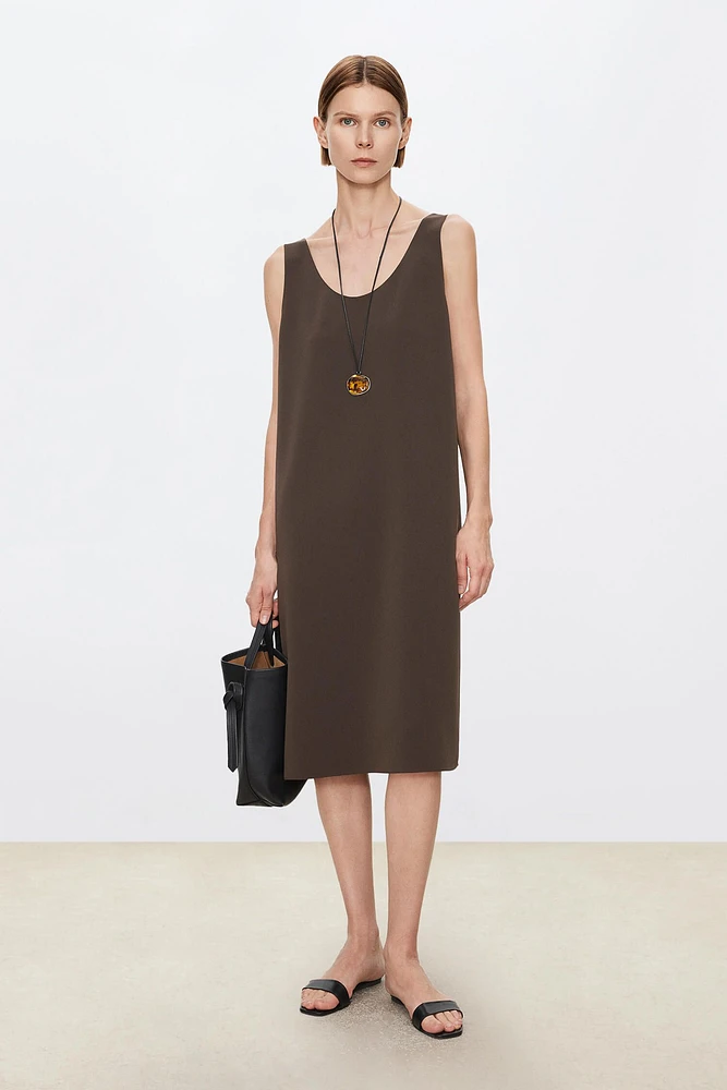 Japanese High-Density Triacetate Sleeveless Dress