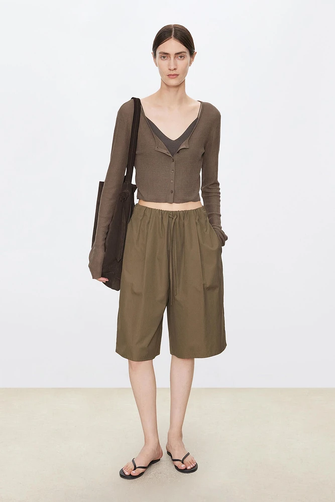 Lightweight Silk-Cotton Sun Protection Cardigan