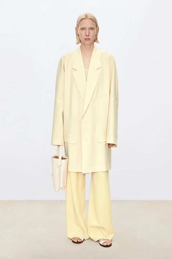 MARZOTTO Wool Blend Batwing Sleeve Blazer
