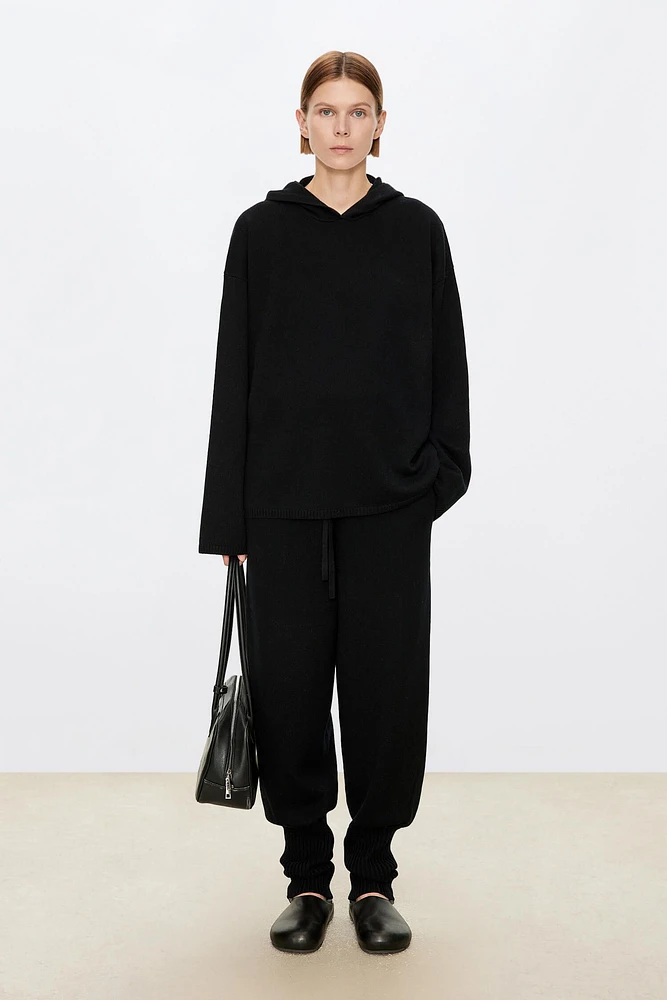 Pure Cashmere Thickened Hoodie Sweater