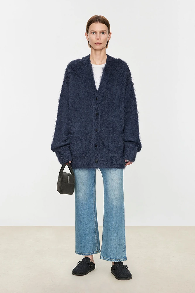 Silk Brushed Oversized Cardigan