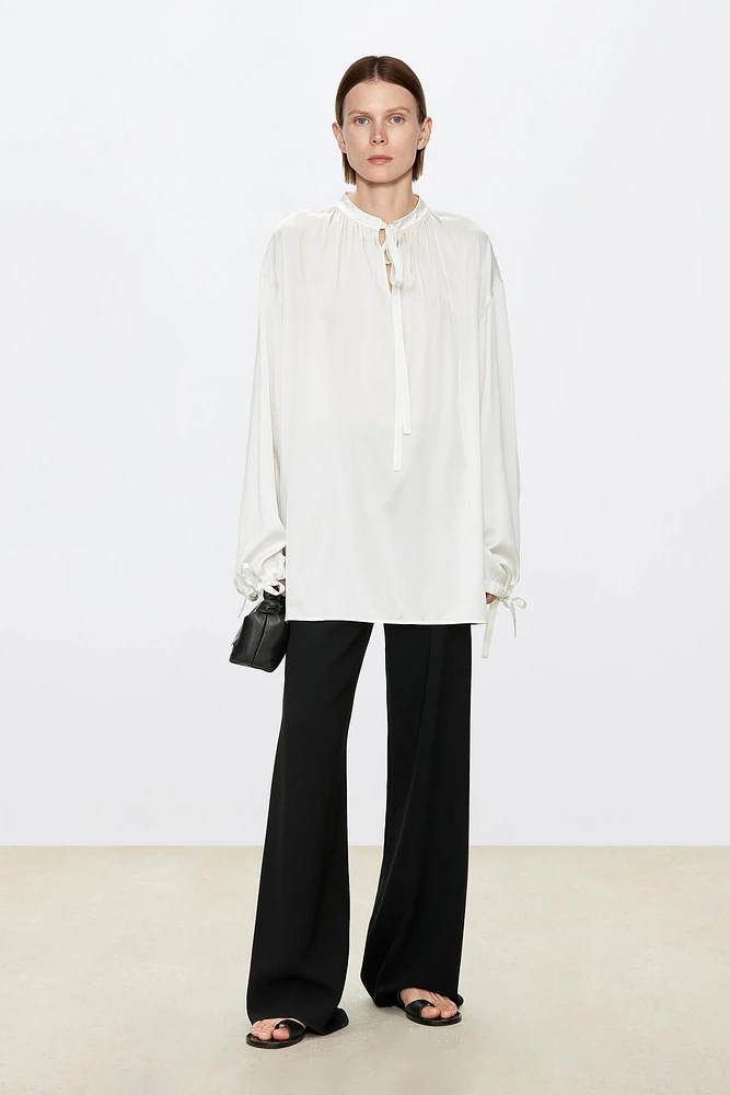 Silk Satin French Court Style Shirt
